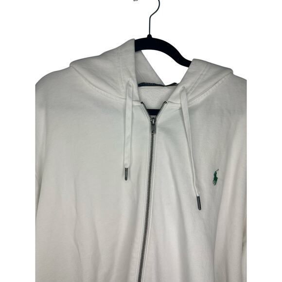 Polo Ralph Lauren Full Zip Hoodie Men's Size XXL Sweatshirt White Logo Signature - Picture 2 of 8